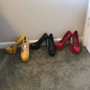Lot of Sz 10 Women’s Heels 3 Pairs